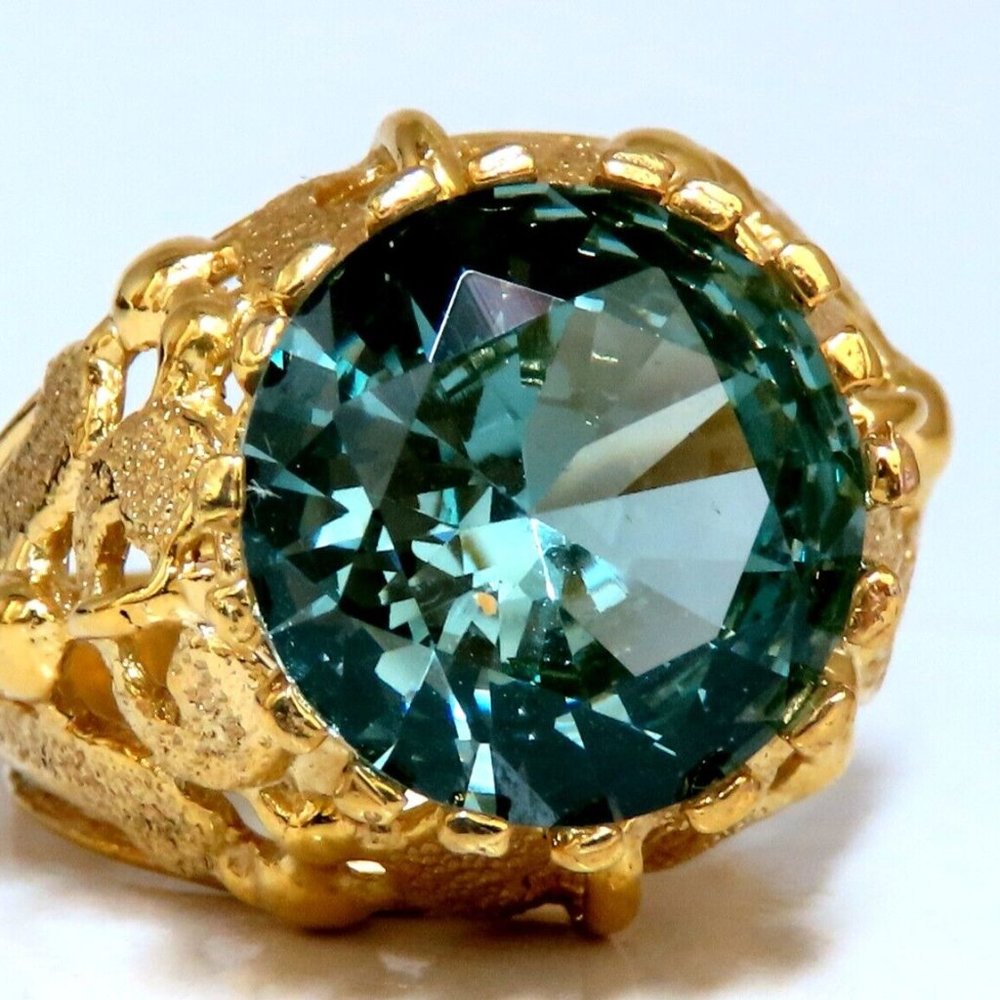 GIA Certified 6.08ct Lab Spinel Ring 14kt*
